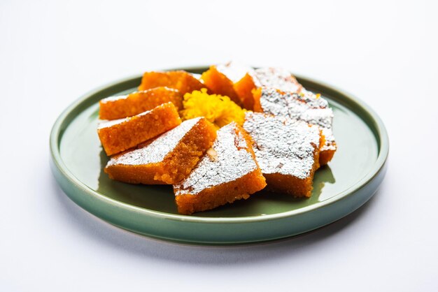 Moti Pak or Motichur barfimotichoor burfi is a popular indian sweet for diwali special occassion