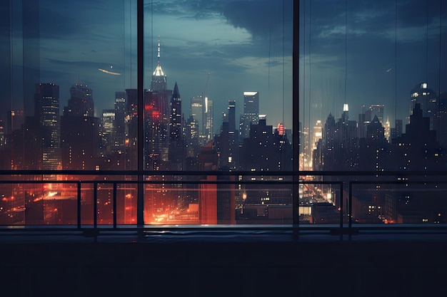 モーションブラーによる夜の街の眺め