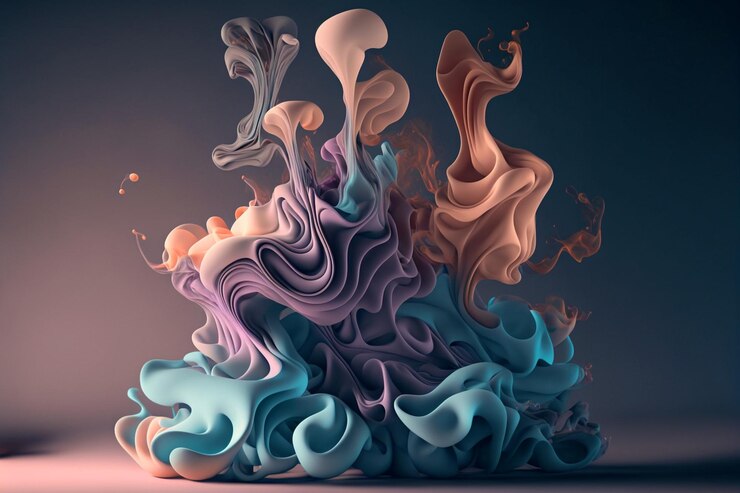 Photo motion color drop in water colorful ink swirling abstract background color explosion paint splash ai generated image