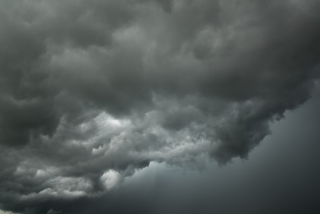 暗い空と黒い雲の動き