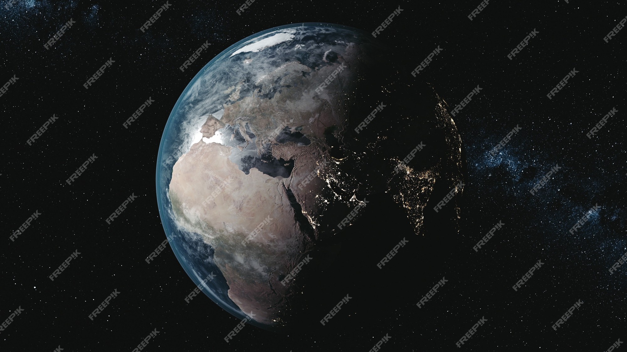 Premium Photo | Motion graph planet earth model with illuminated mainlands on orbits around sun against milky way in space. 3d animation. science and technology concept. elements of this media furnished by Premium Photo | Motion graph planet earth model with illuminated mainlands on orbits around sun against milky way in space. 3d animation. science and technology concept. elements of this media furnished by