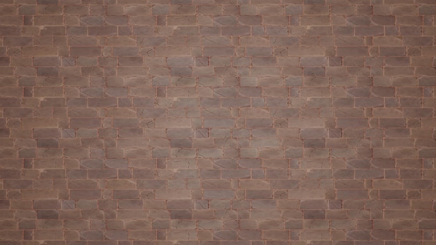 Motion graphics bricks wall background flat art red wall texture cartoon full size front top view