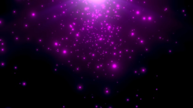 Motion purple particles and stars in galaxy, abstract background. Elegant and luxury 3d illustration style for cosmos and holidays template