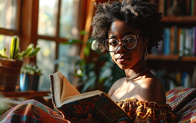 Foto motivational black history month book club. (club di libri motivazionali per il mese della storia dei neri)