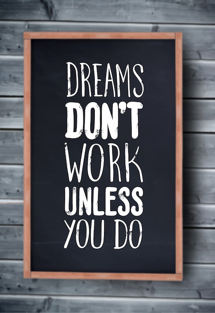 Photo motivational vector with dream text