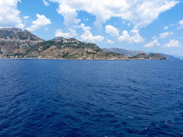 The motley houses on the hill in Sicily