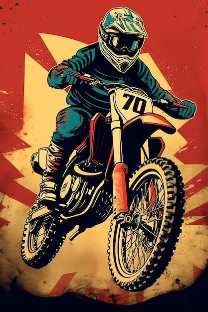 motocross concept illustration AI generated