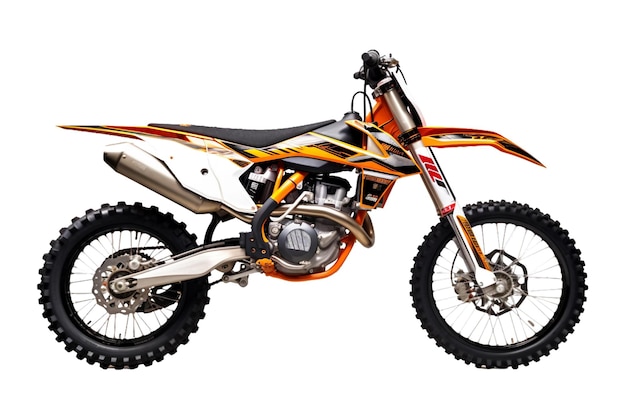 Motocross fiets geïsoleerd Off Road Motorcycle Supercross Motocross Dirt Bike Zijkant