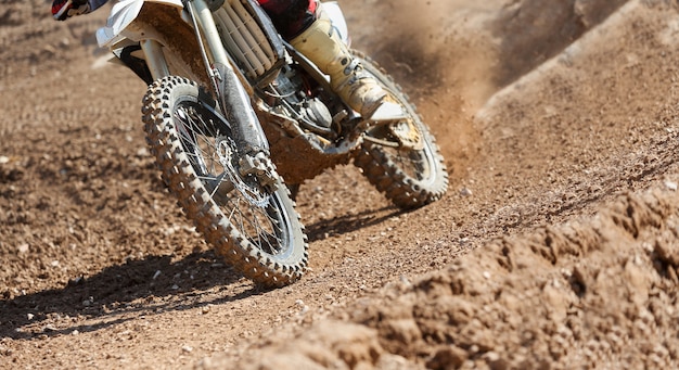 Motocross speed in track