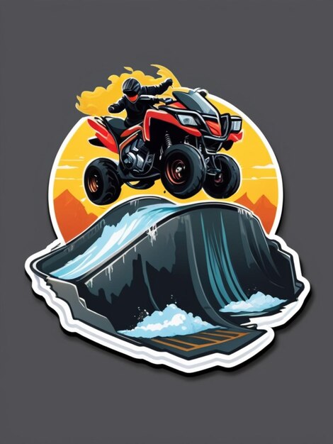 Photo a motor bike tshirt design sticker