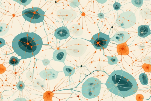 Photo motor neuron under the microscope in lab