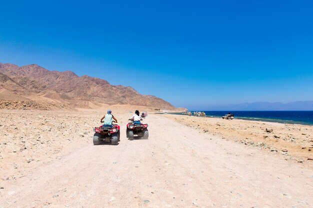 Motor safari egypte mensen reizen mooie vakantie