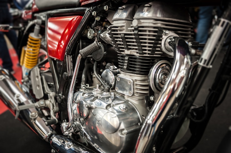 Foto motor van een krachtige motor