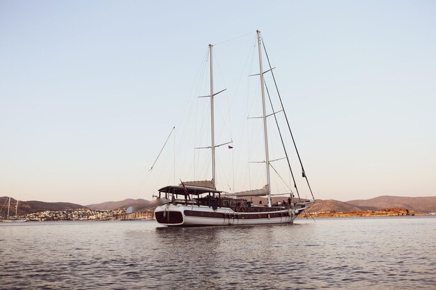 Motor yacht in the sea