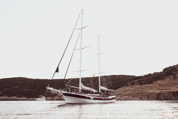 Motor yacht in the sea