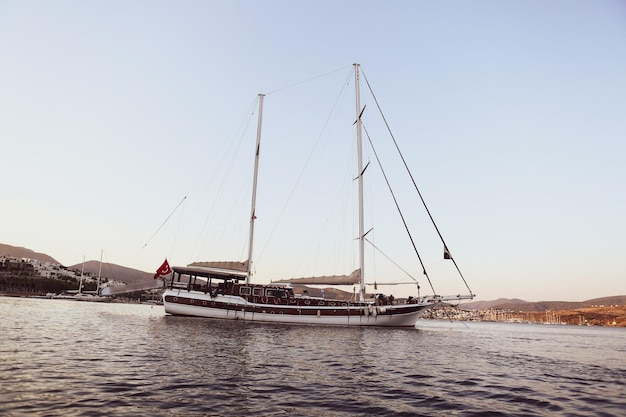 Motor yacht in the sea