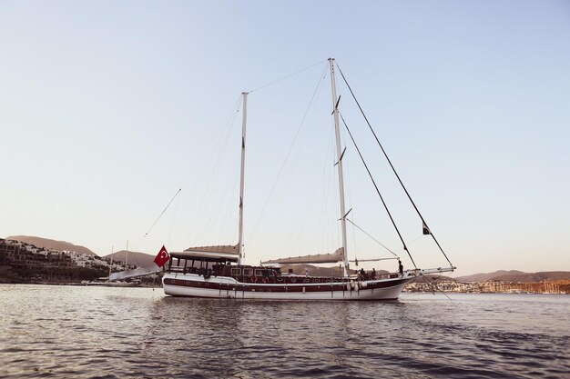 Motor yacht in the sea