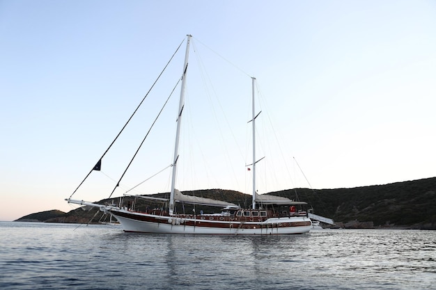 Motor yacht in the sea