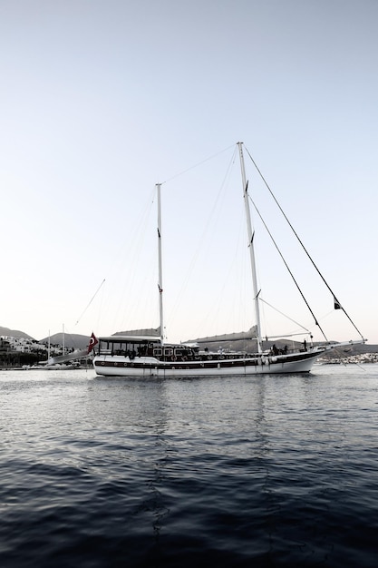 Motor yacht in the sea