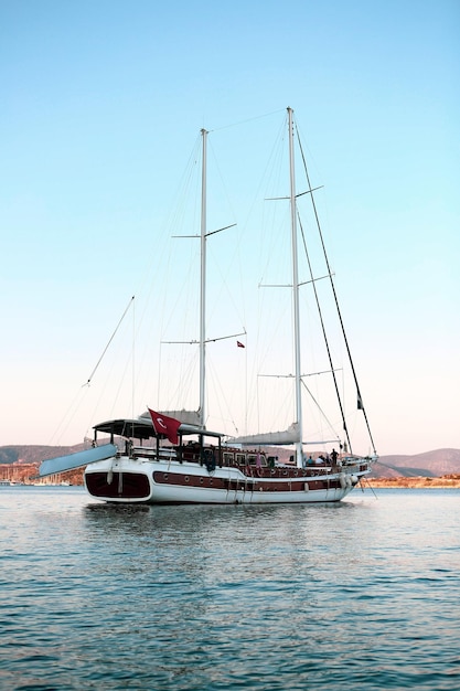 Motor yacht in the sea