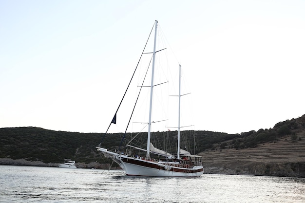 Motor yacht in the sea