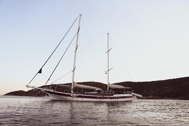 Motor yacht in the sea