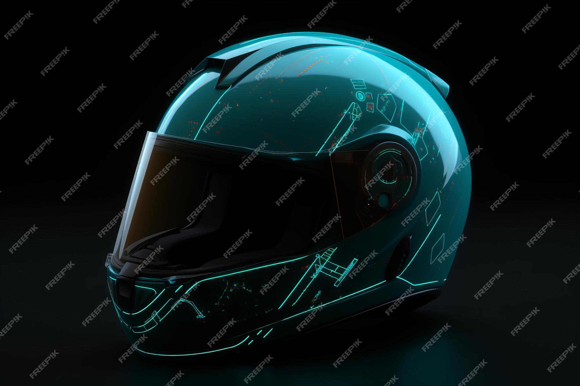 Motorbike green helmet Biker safety Generate Ai Circuit Diagram