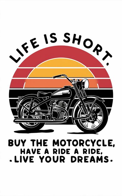 Photo motorbike tshirt design