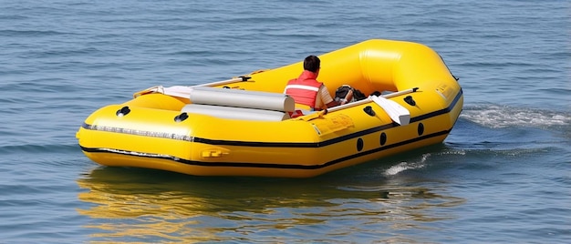 Foto motorboot rijden op vakantie