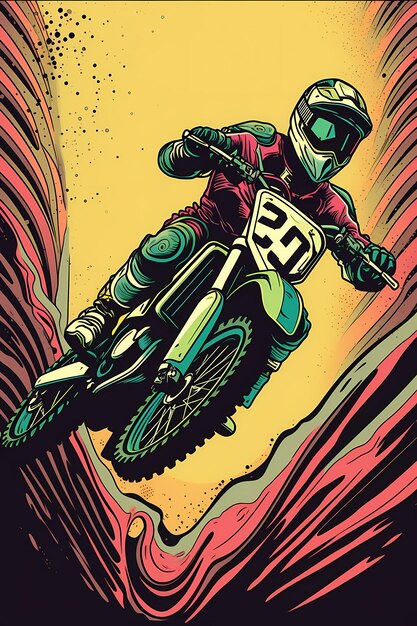 Foto motorcross concept illustratie ai gegenereerd