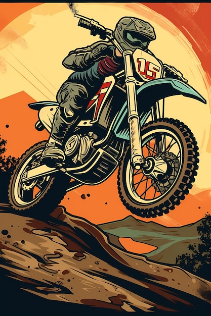 motorcross concept illustratie AI gegenereerd