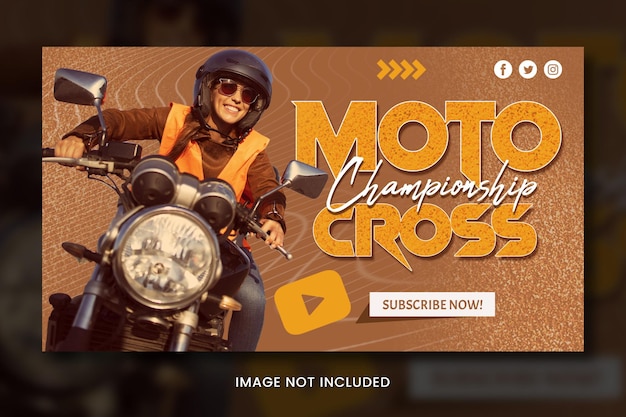 Photo motorcycle banner youtube thumbnail