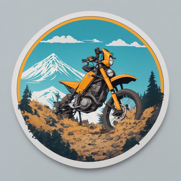 Photo motorcycle decal for stylish t shirt art