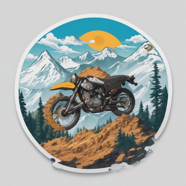 Photo motorcycle decal for stylish t shirt art