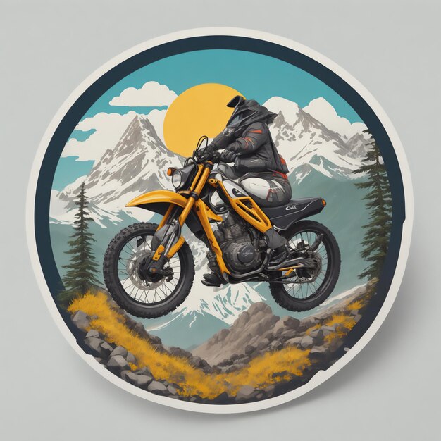 Photo motorcycle decal for stylish t shirt art