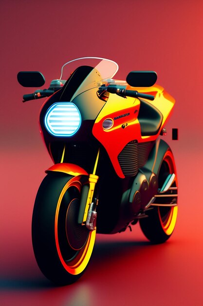 A motorcycle in the desert ai generative