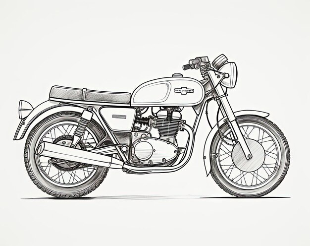 Premium Vector  A drawing of a motorcycle with the word honda on it