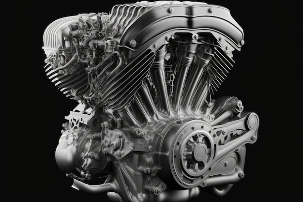 Motorcycle engine isolated