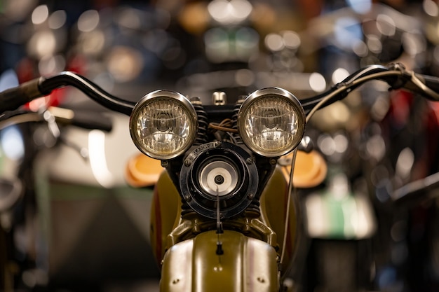 Motorcycle exhibition inside museum