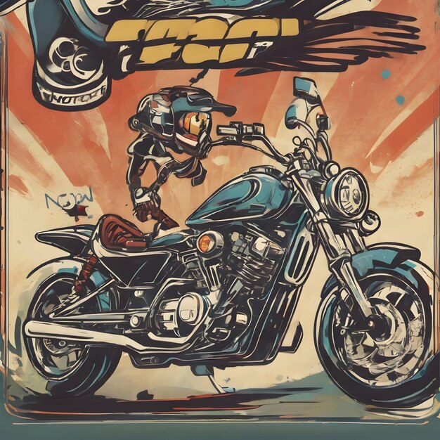 Photo motorcycle icon background very cool