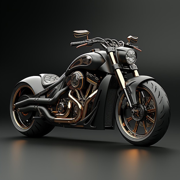 Иконка мотоцикла изолированная иллюстрация 3d рендеринга