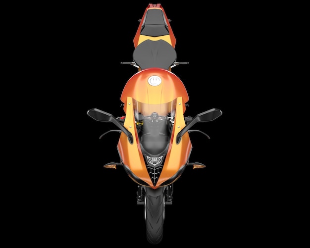 Foto motocicletta isolata su sfondo 3d rendering illustrazione