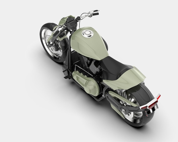 Мотоцикл, изолированные на фоне 3D рендеринга иллюстрации
