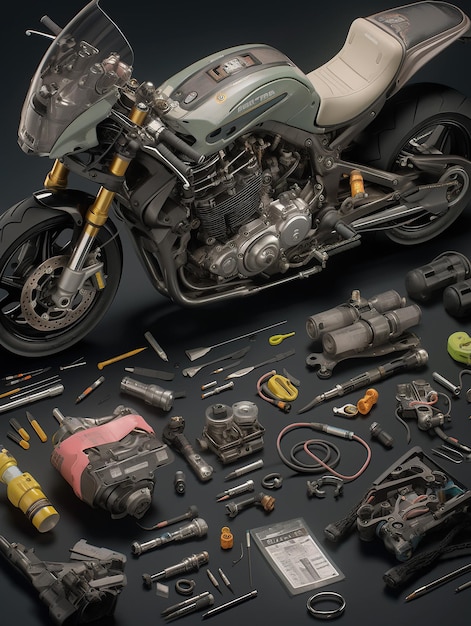 Motorcycle parts and accessories Generative AI