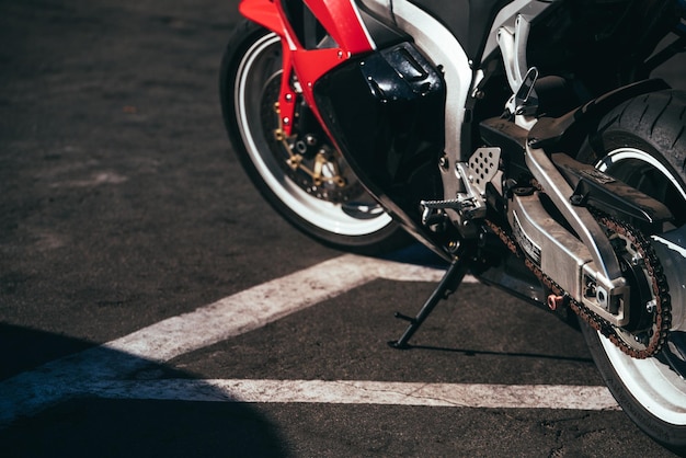 Photo motorcycle on road