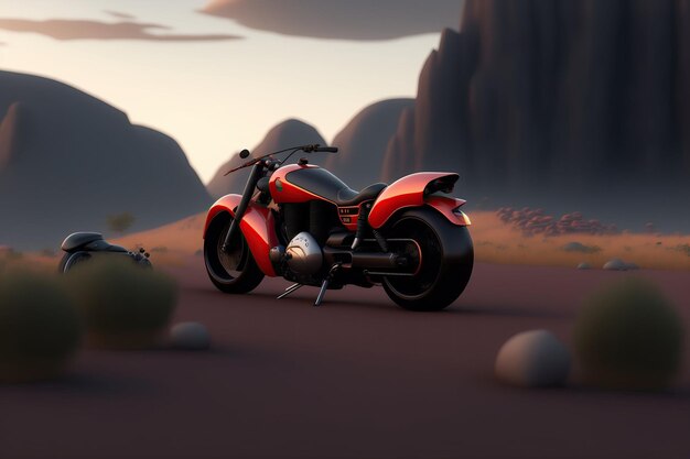 Motorcycle Sport Bike Generative AI