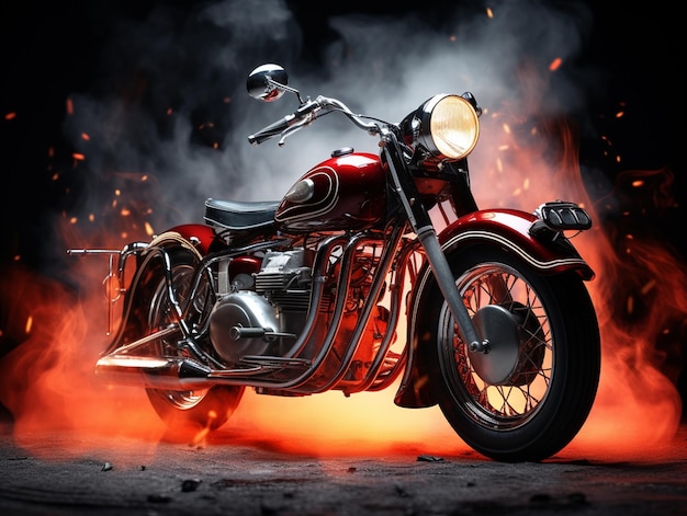 motorcycle wallpaper on fire