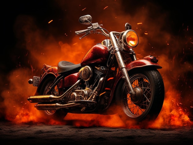 motorcycle wallpaper on fire