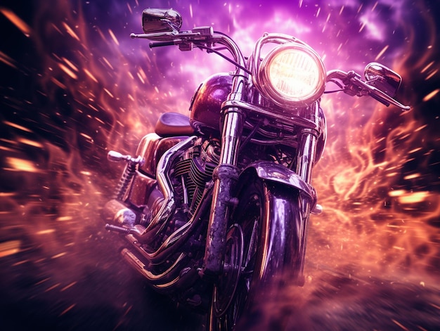 motorcycle wallpaper on fire