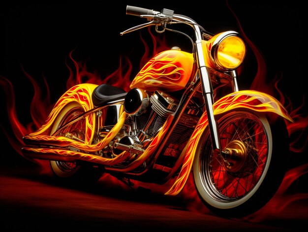 motorcycle wallpaper on fire